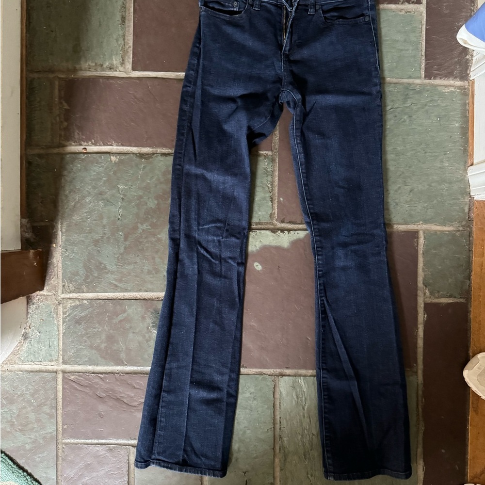Tory Burch Blue Flare Wide Leg Jeans